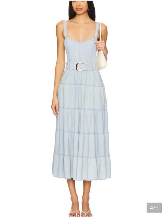 Show Me Your MuMu Dresses & Skirts - Show Me Your MuMu Dew Drop Lainey Midi Dress in Pale Blue